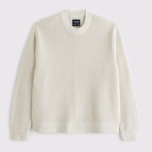 Abercrombie & Fitch Men's Off-White Crewneck Sweater